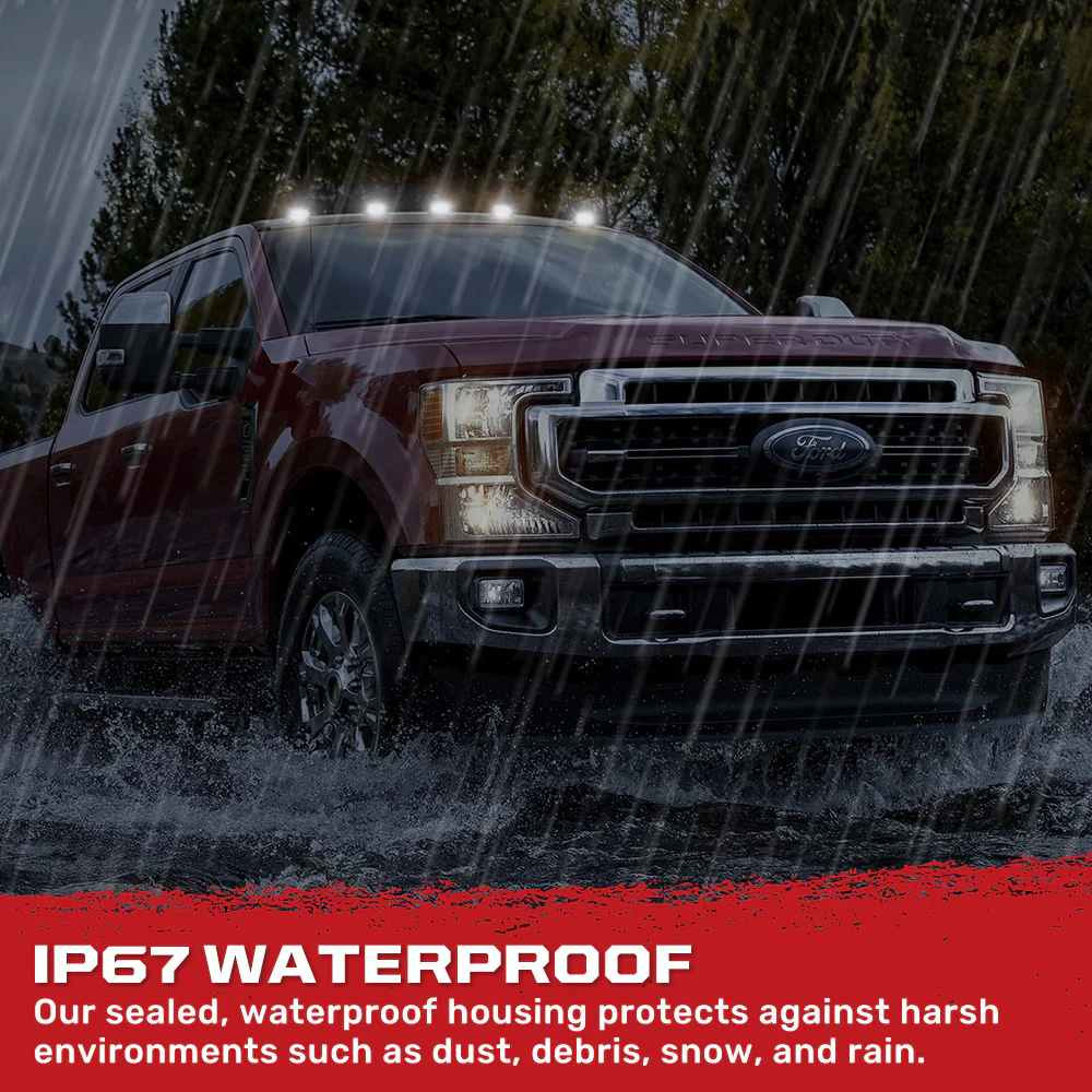 Ford Super Duty 17-25 5-Piece Cab Roof Light Set 2-Way Front & Rear Facing Ultra High-Power LEDs Multiple Lens & Colors - (ATTN: For models that DID NOT come with factory cab roof lights) - Image 25