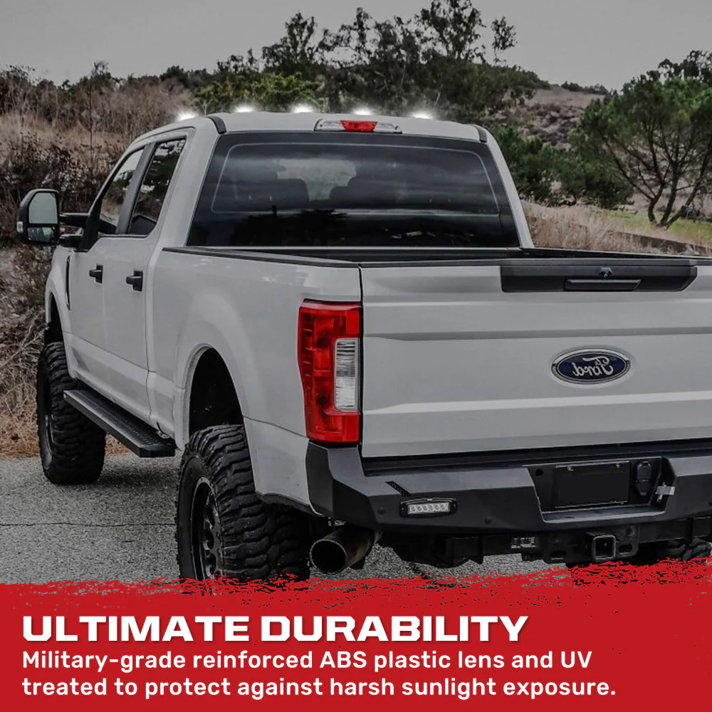 Ford Super Duty 17-25 5-Piece Cab Roof Light Set 2-Way Front & Rear Facing Ultra High-Power LEDs Multiple Lens & Colors - (ATTN: For models that DID NOT come with factory cab roof lights) - Image 27