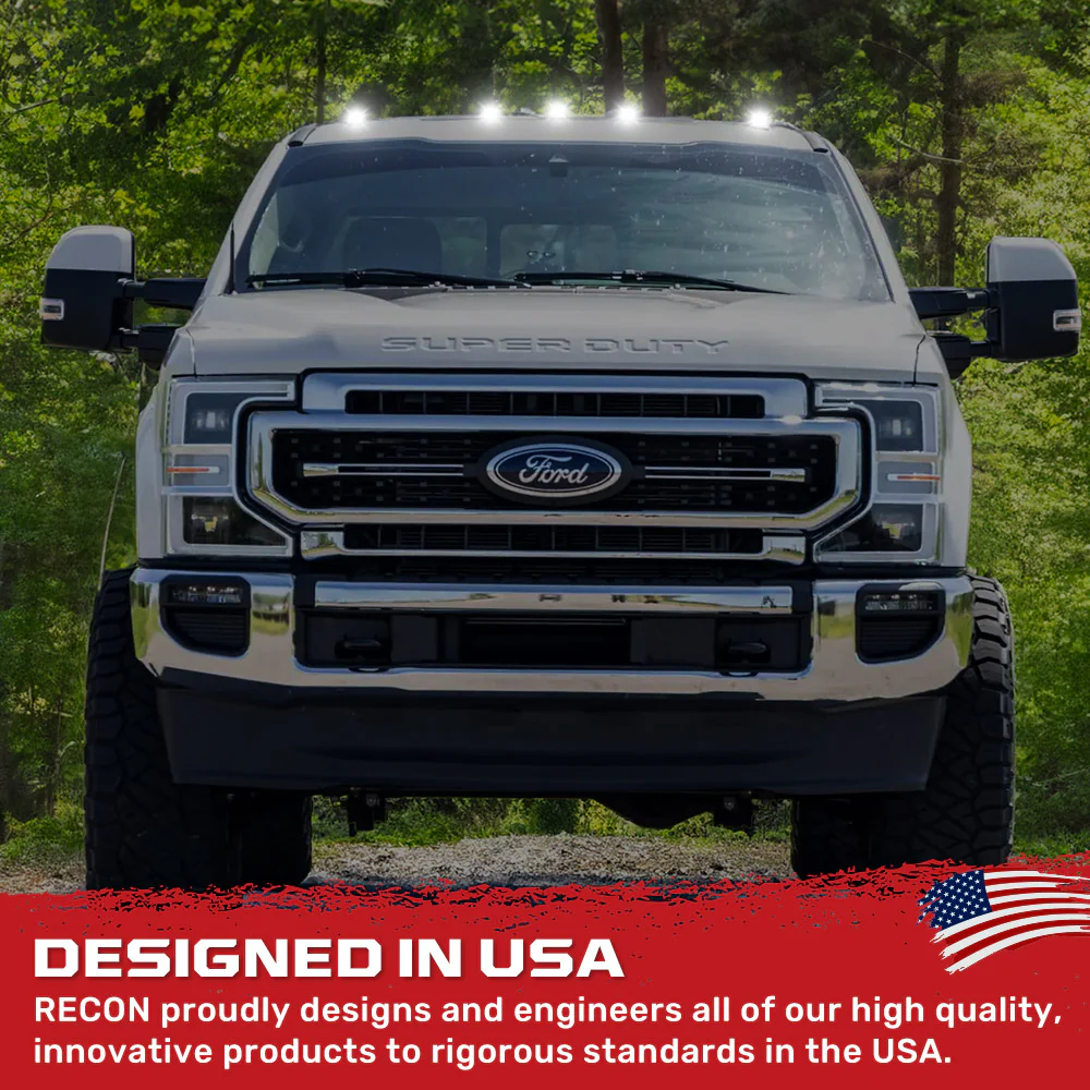 Ford Super Duty 17-25 5-Piece Cab Roof Light Set 2-Way Front & Rear Facing Ultra High-Power LEDs Multiple Lens & Colors - (ATTN: For models that DID NOT come with factory cab roof lights) - Image 33