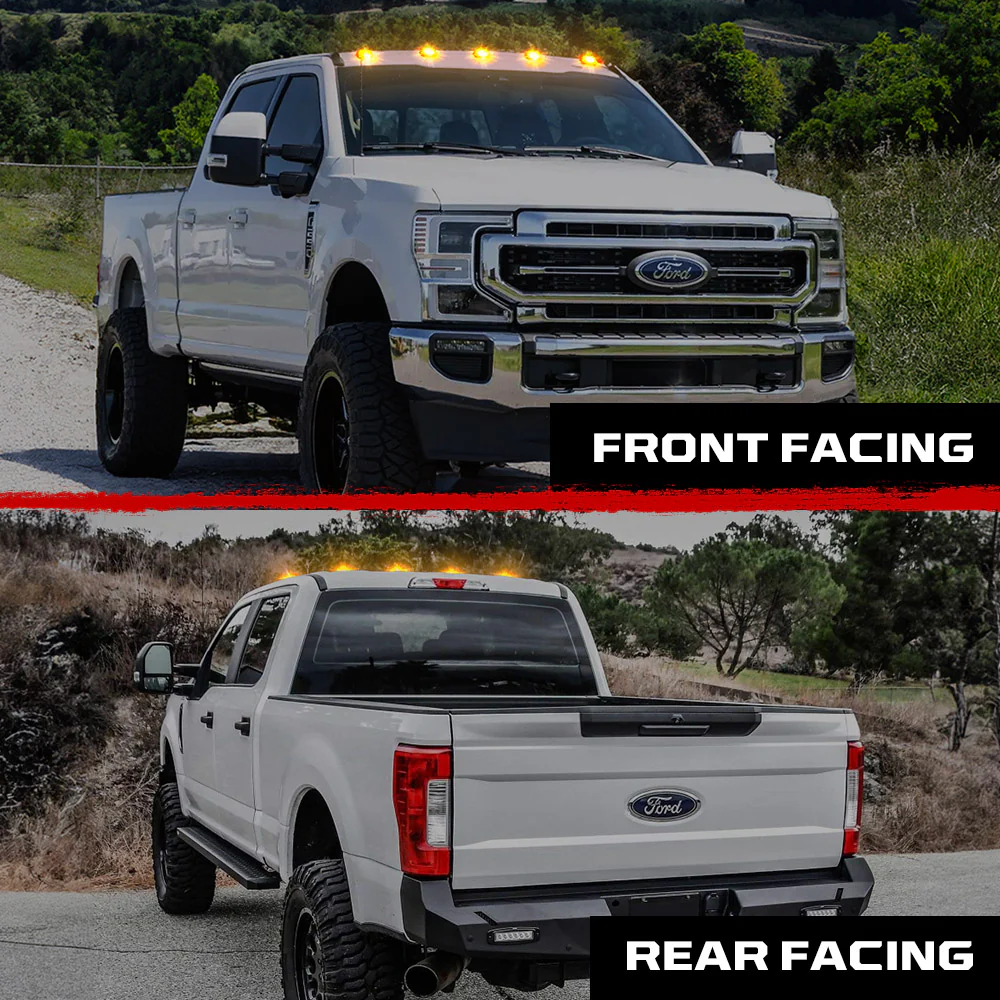 Ford Super Duty 17-25 5-Piece Cab Roof Light Set 2-Way Front & Rear Facing Ultra High-Power LEDs Multiple Lens & Colors - (ATTN: For models that DID NOT come with factory cab roof lights) - Image 41