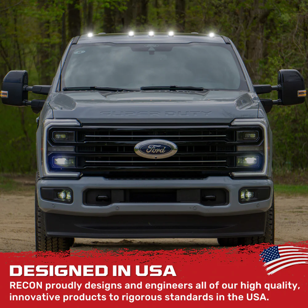 Ford Super Duty 23-25 5-PC Cab Roof Lights 2-Way Front & Rear Facing Ultra High-Power LED (Replaces Factory/OEM Cab Lights Only) - Multiple Options - Image 11