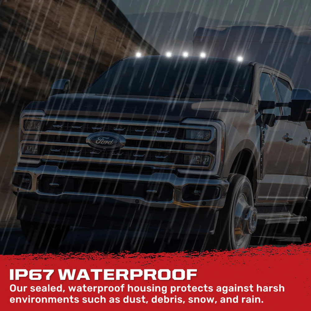 Ford Super Duty 23-25 5-PC Cab Roof Lights 2-Way Front & Rear Facing Ultra High-Power LED (Replaces Factory/OEM Cab Lights Only) - Multiple Options - Image 22