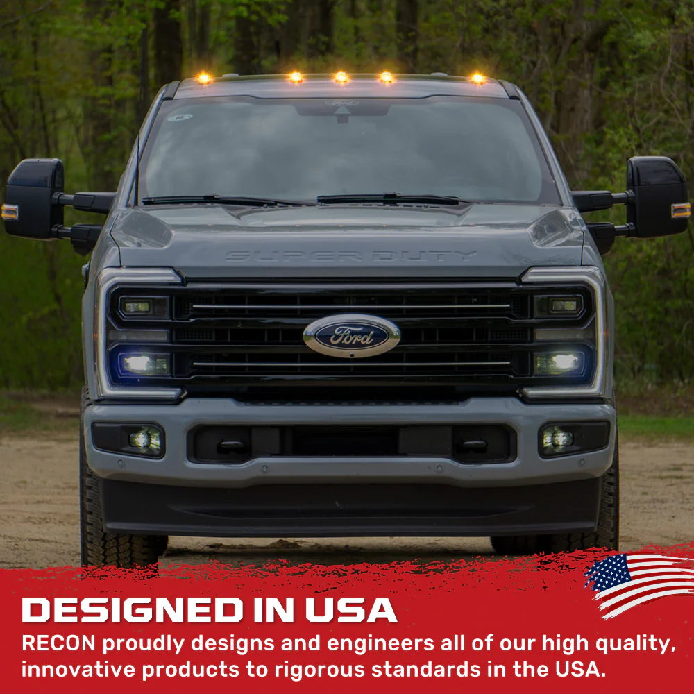 Ford Super Duty 23-25 5-PC Cab Roof Lights 2-Way Front & Rear Facing Ultra High-Power LED (Replaces Factory/OEM Cab Lights Only) - Multiple Options - Image 31