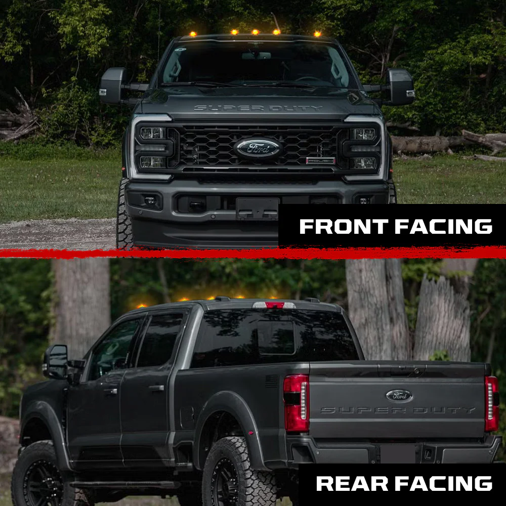 Ford Super Duty 23-25 5-PC Cab Roof Lights 2-Way Front & Rear Facing Ultra High-Power LED (Replaces Factory/OEM Cab Lights Only) - Multiple Options - Image 35