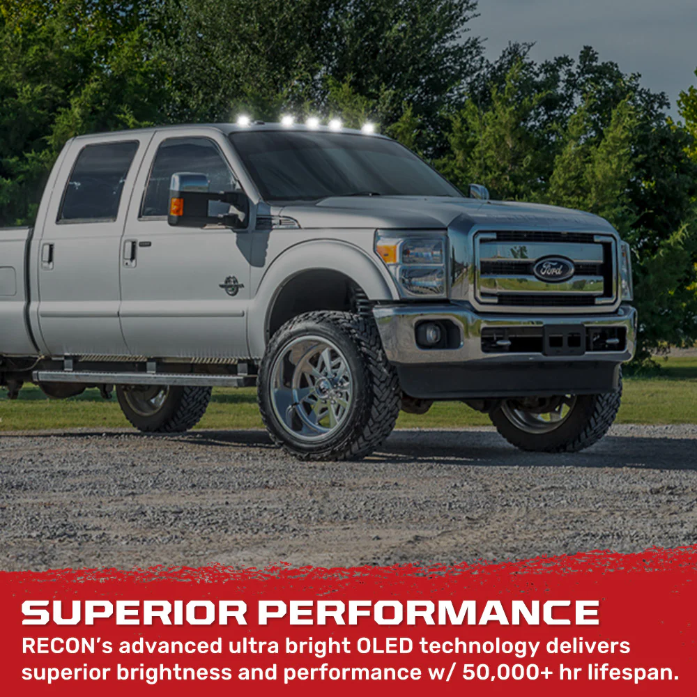 Ford 99-16 Super Duty 5-Pc Cab Roof Lights 2-Way Front & Rear Facing Ultra High-Power LED (ATTN: For Models That DID NOT Come With Factory Cab Lights) - Multiple Options - Image 10