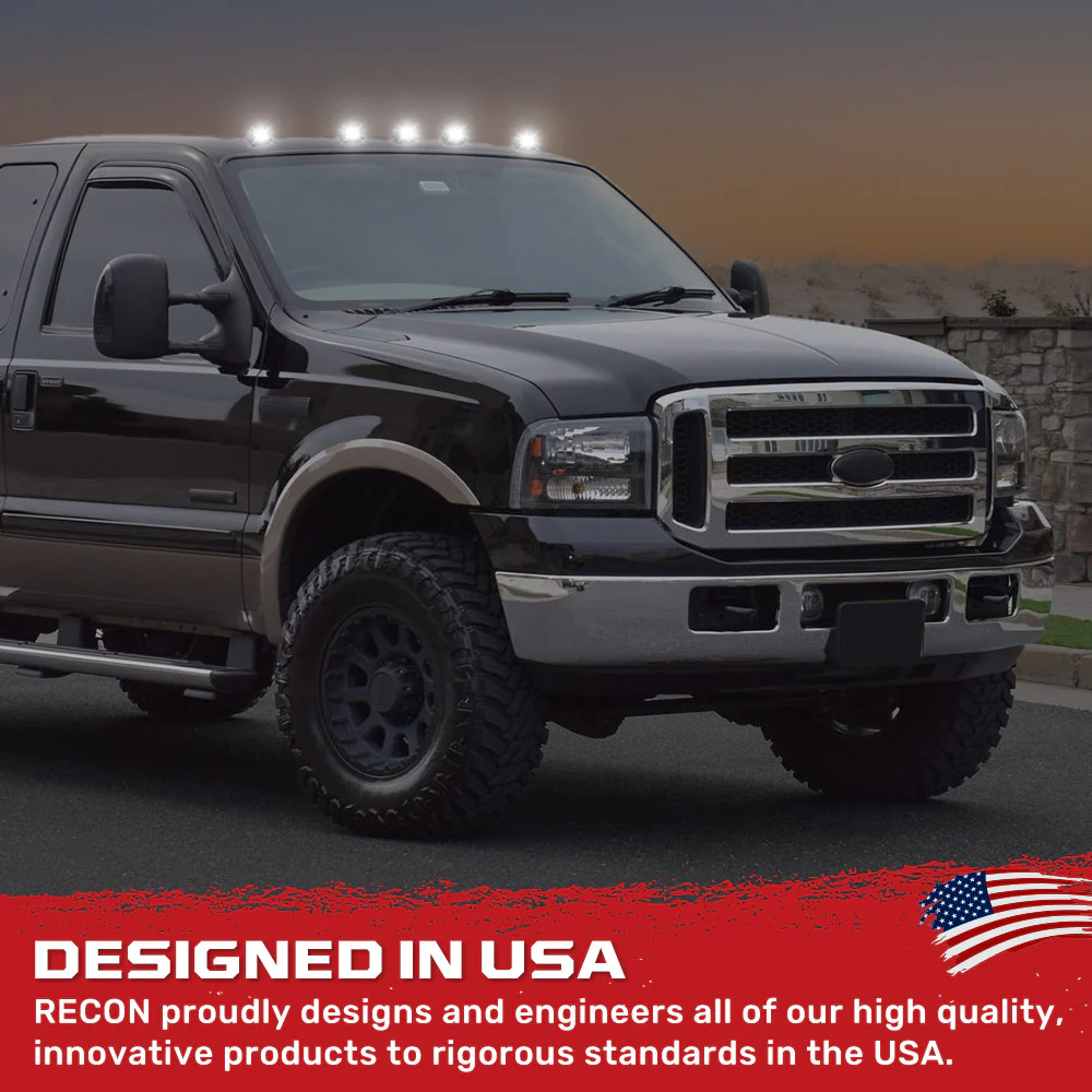 Ford 99-16 Super Duty 5-Pc Cab Roof Lights 2-Way Front & Rear Facing Ultra High-Power LED (ATTN: For Models That DID NOT Come With Factory Cab Lights) - Multiple Options - Image 13
