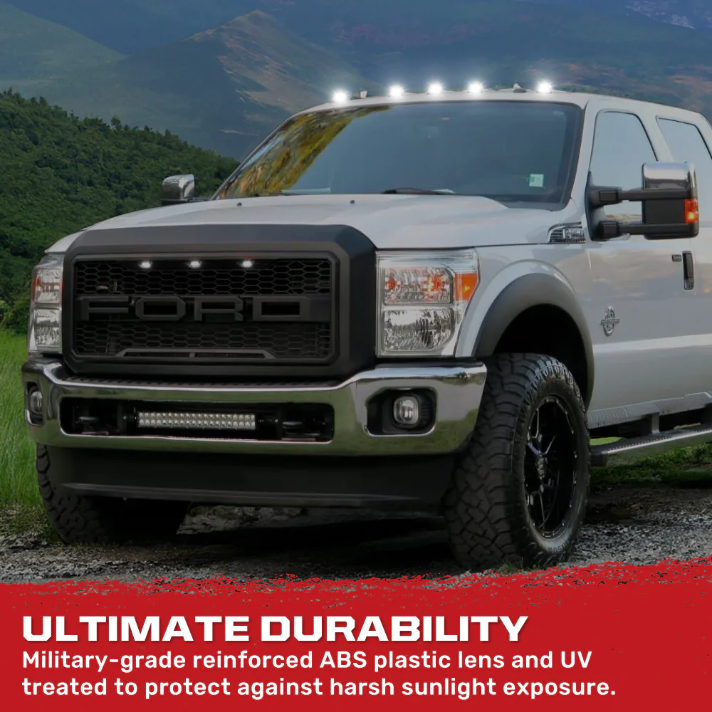 Ford 99-16 Super Duty 5-Pc Cab Roof Lights 2-Way Front & Rear Facing Ultra High-Power LED (ATTN: For Models That DID NOT Come With Factory Cab Lights) - Multiple Options - Image 20