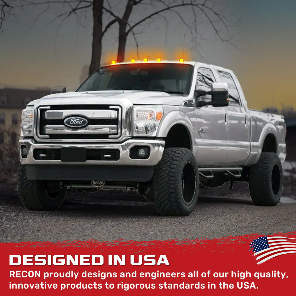 Ford Super Duty 99-16 5-Piece Cab Light Kit Strobe LED in White & Amber - Multiple Lens - Image 24