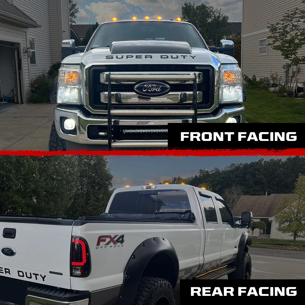 Ford Super Duty 99-16 Single 1-Piece Cab Roof Light 2-Way Front & Rear Facing Ultra High-Power LEDs (ATTN: For Models That DID NOT Come With Factory Cab Lights) - Multiple Options - Image 18