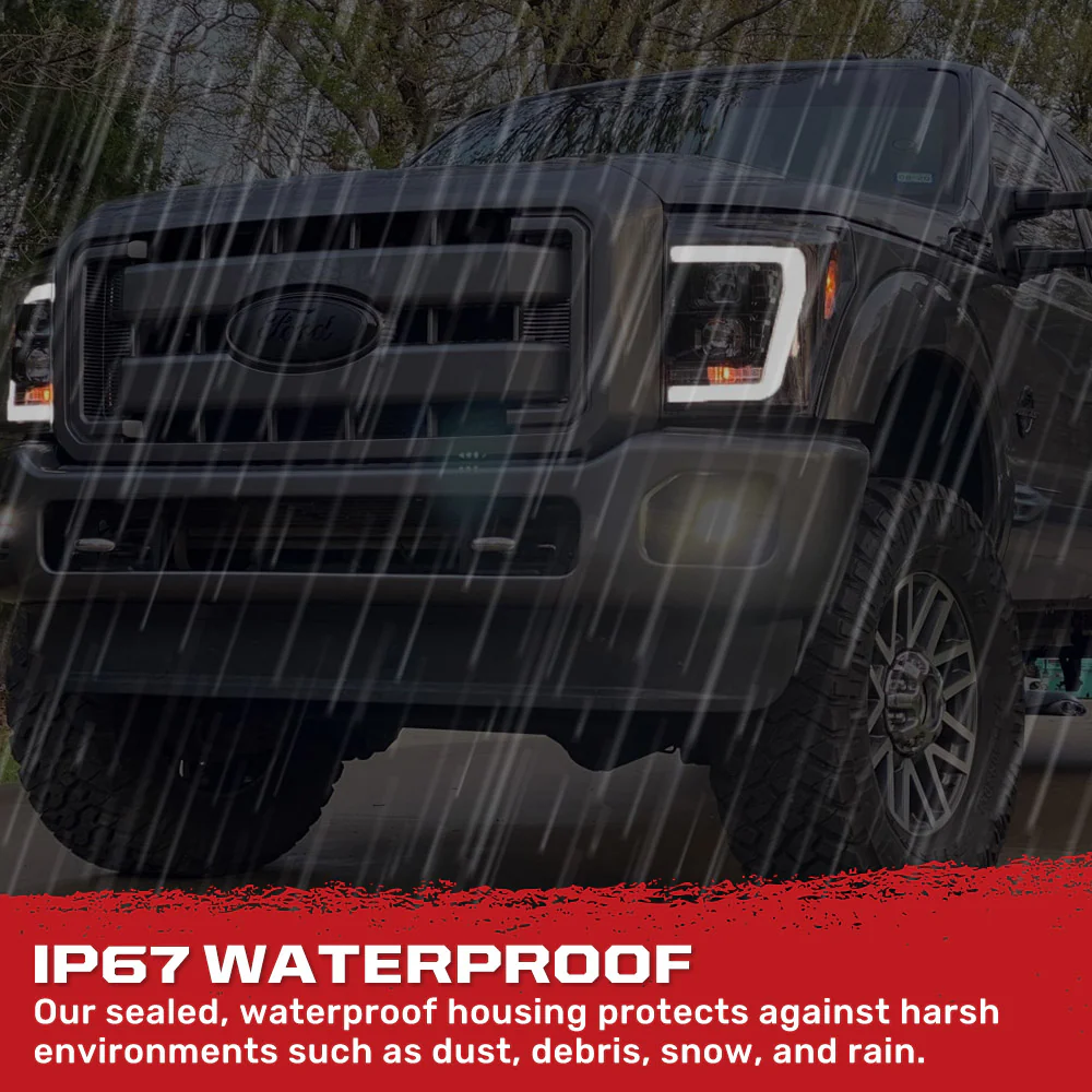 Ford Super Duty 11-16 Projector Headlights OLED Halos, DRL - Multiple Styles - Image 21
