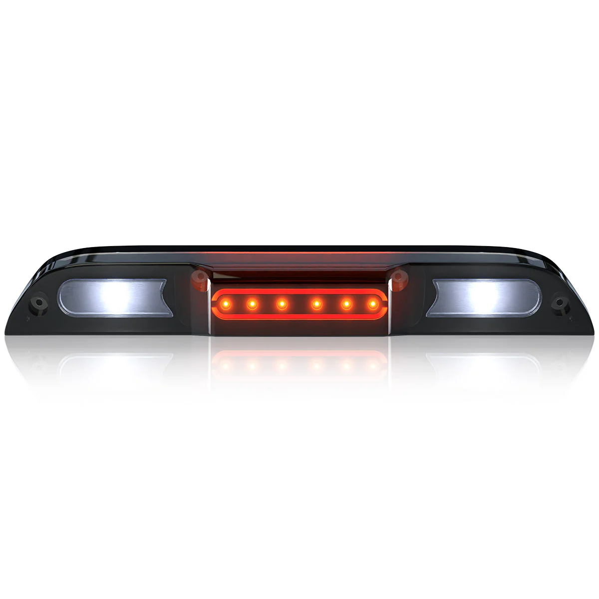 Ford Super Duty 17-25 Ultra High Power Red LED 3rd Brake Light Kit w/ CREE XML White LED Cargo Lights (ATTN: DOES NOT FIT Models with Cargo Bed Camera in OEM 3rd Brake Light) - Smoked Lens - Image 3