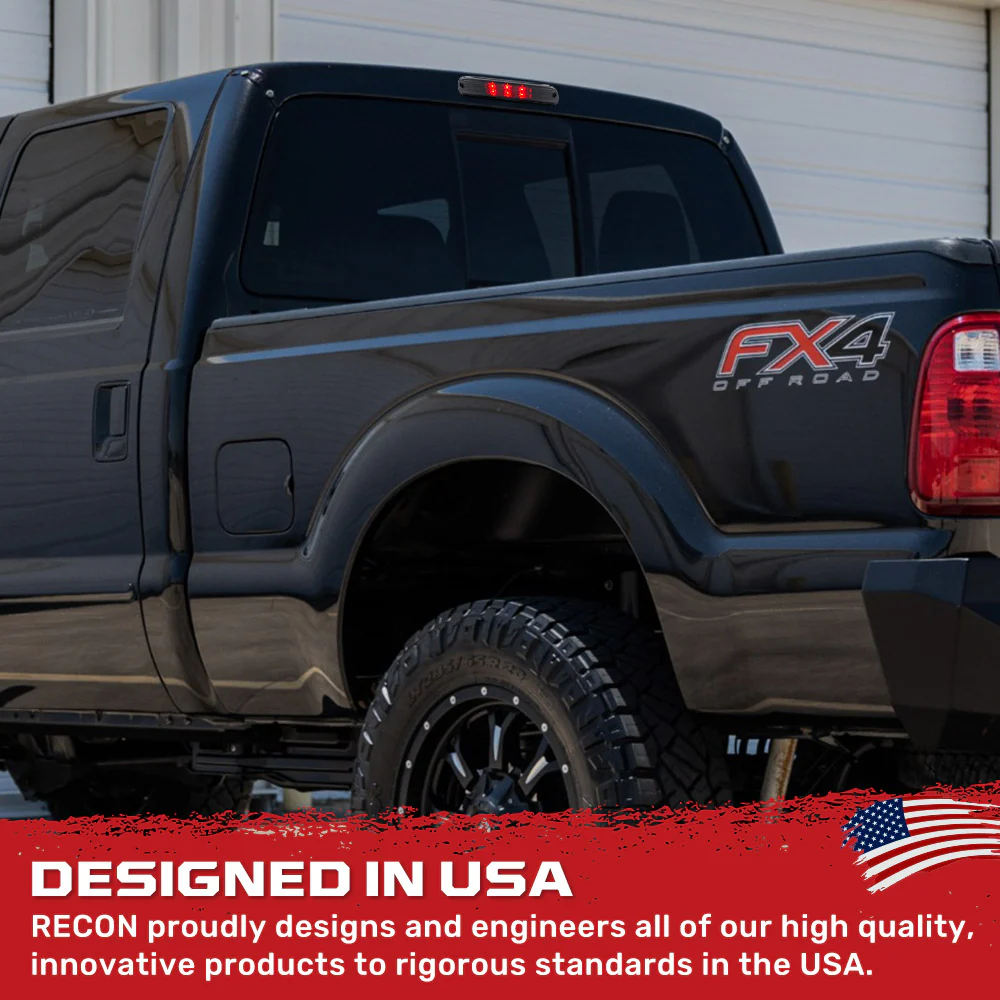 Ford Super Duty 99-16 F250 F350 F450 F550 Ultra Bright LED 3rd Brake Light Kit - Smoked Lens - Image 7