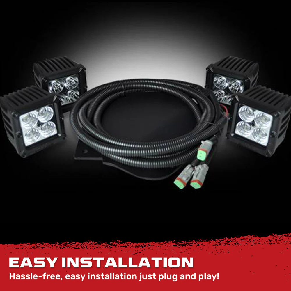 Ford SVT Raptor 10-14 Ultra Bright Dual Beam Spot & Flood LED Driving & Fog Lights 4-Pc Kit - White - Image 6
