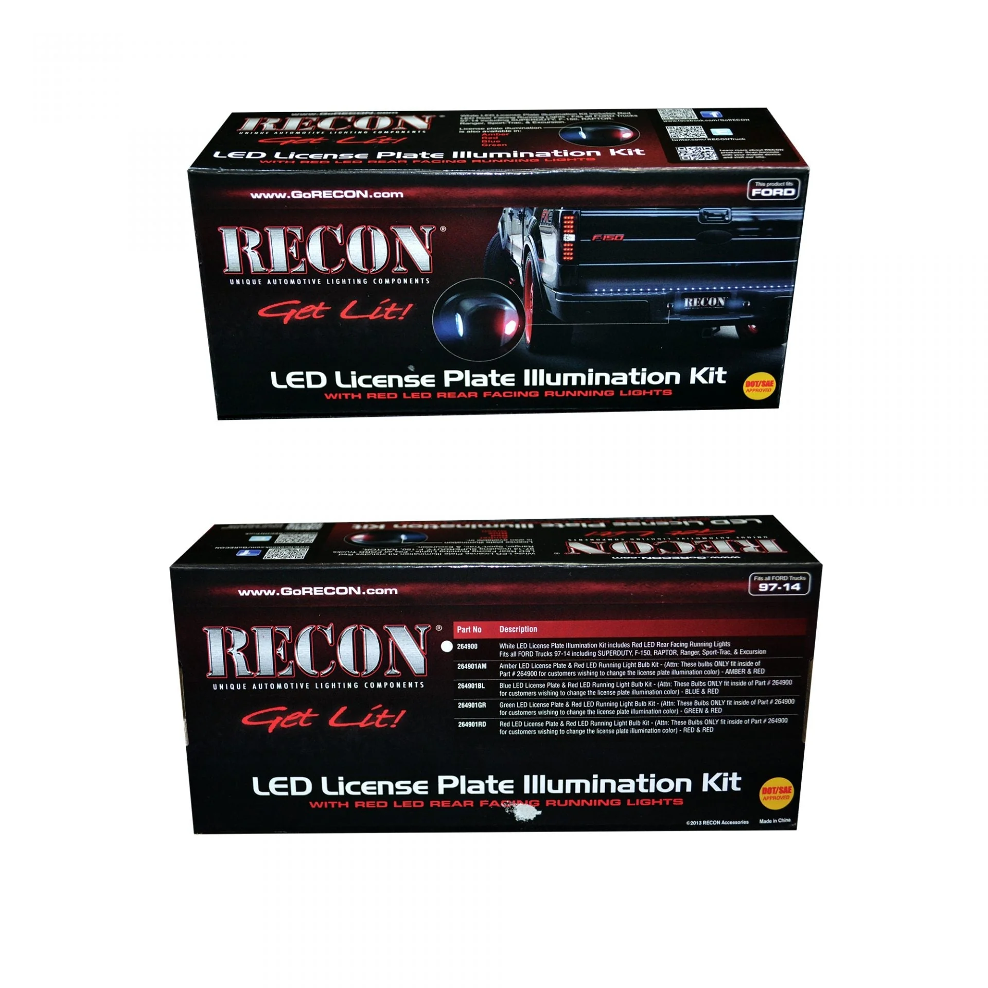 Ford 10-14 F150 Raptor White LED License Plate Illumination Kit w/ Red LED Rear Facing Running Lights - Image 8