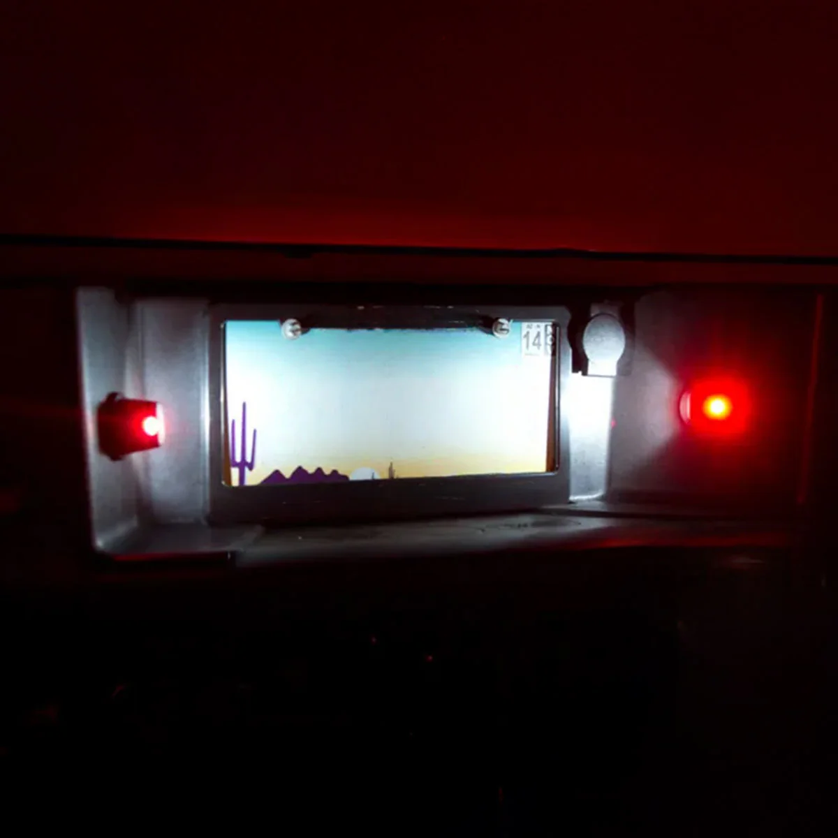 Ford 97-14 F150 White LED License Plate Illumination Kit w/ Red LED Rear Facing Running Lights - Image 4