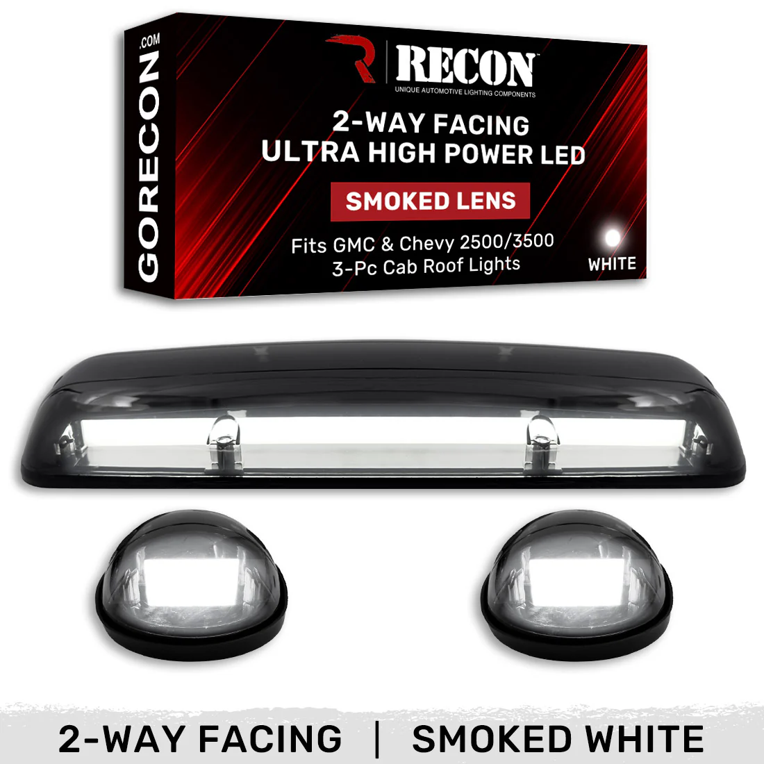 GMC & Chevy 02-07 Heavy Duty 3-PC Cab Roof Light Kit 2-Way Front & Rear Facing Ultra High Power OLEDs - Multiple Options - Image 28