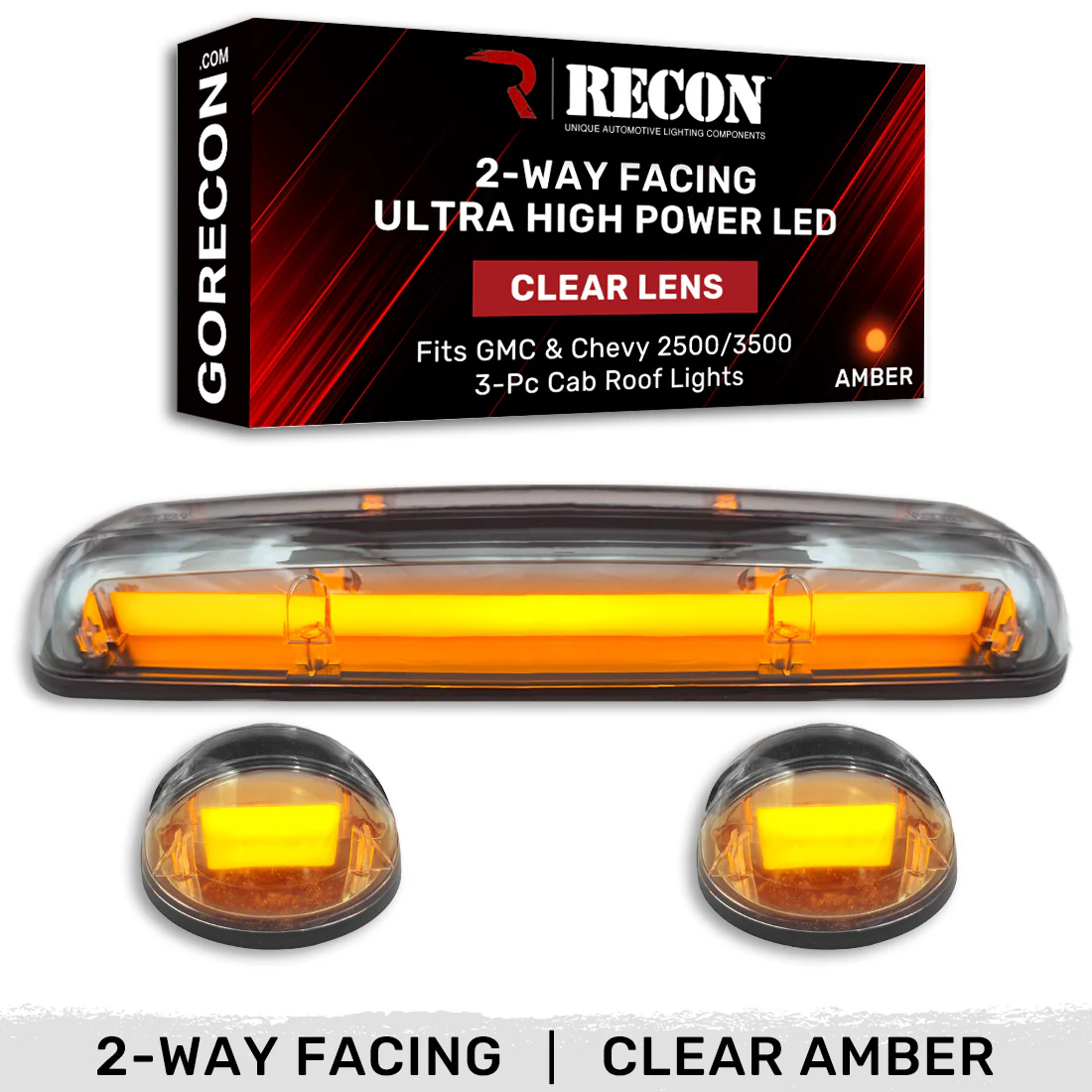 GMC & Chevy 02-07 Heavy Duty 3-PC Cab Roof Light Kit 2-Way Front & Rear Facing Ultra High Power OLEDs - Multiple Options - Image 48