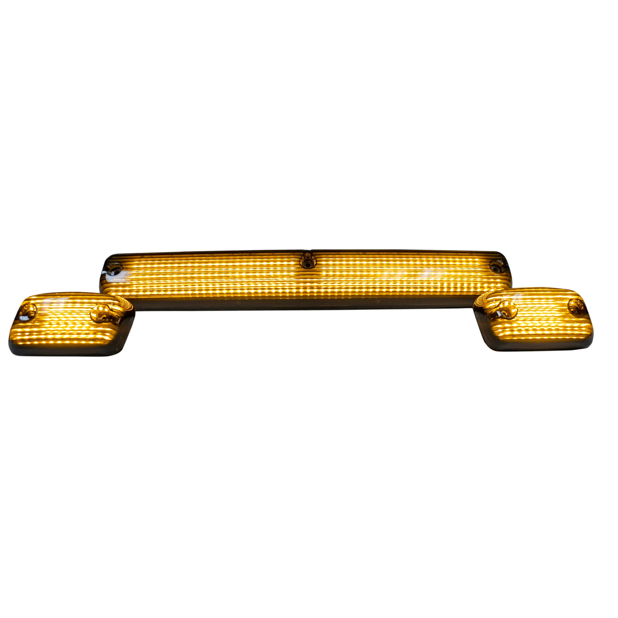 GMC & Chevy 07-14 3-Piece Cab Roof Light Kit Strobe LED White & Amber - Multiple Lens - Image 12