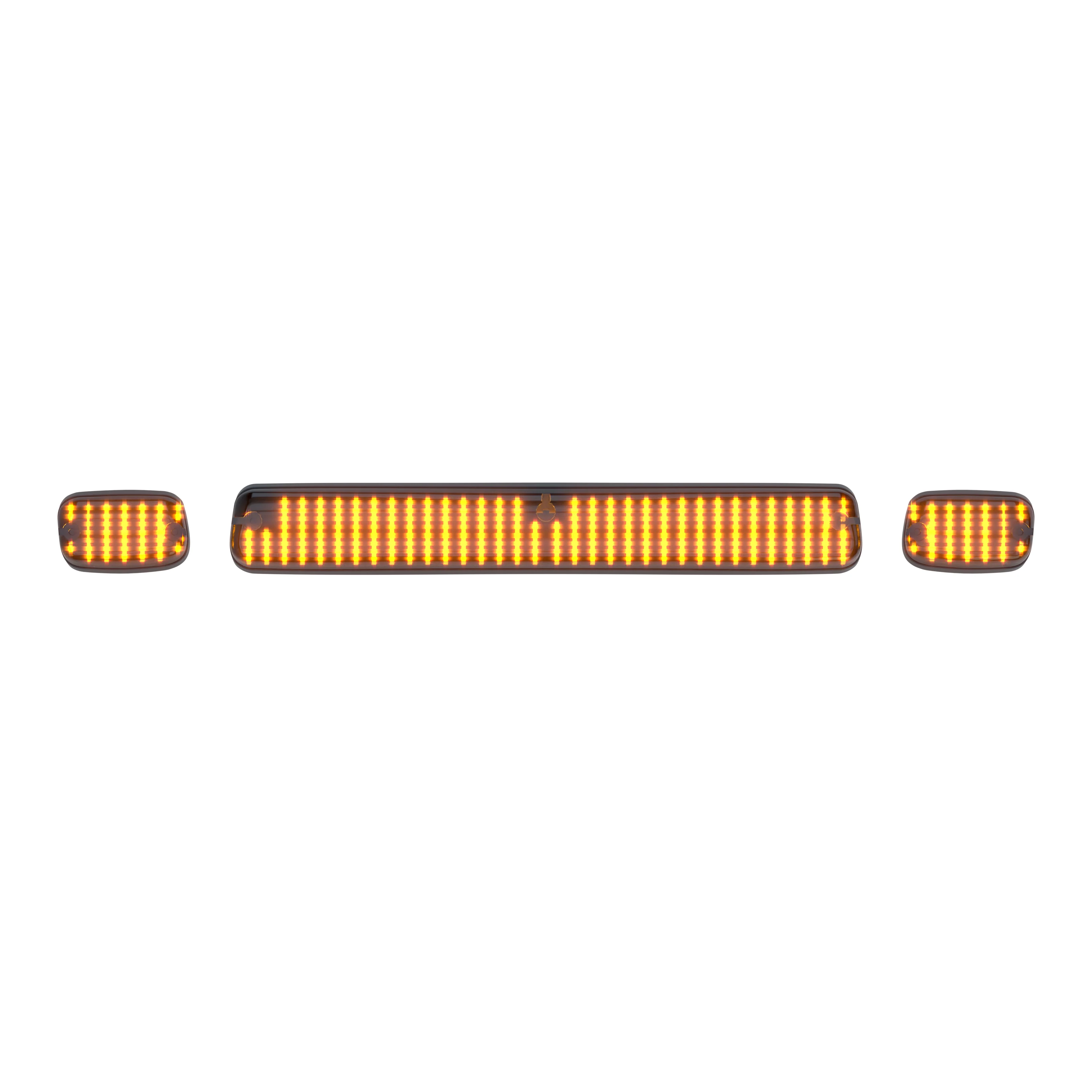 GMC & Chevy 07-14 3-Piece Cab Roof Light Kit Strobe LED White & Amber - Multiple Lens - Image 8