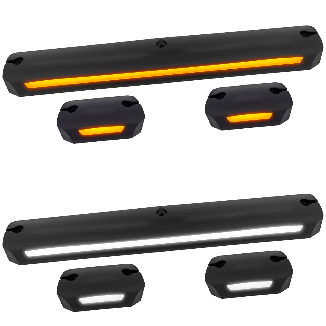 GMC & Chevy 07-14 Heavy-Duty 3-Piece Cab Roof Lights Kit Ultra-High Power Dual-Color (Amber or White) LED Function - Multiple Lens - Image 21