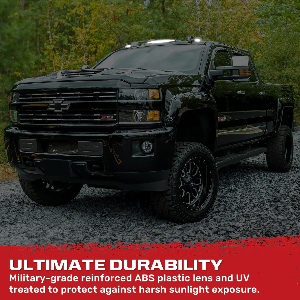 GMC & Chevy 15-19 Heavy-Duty 3 Piece Cab Roof Light Kit 2-Way Front & Rear Facing Ultra High-Power LEDs - Multiple Lens & Colors - Image 27