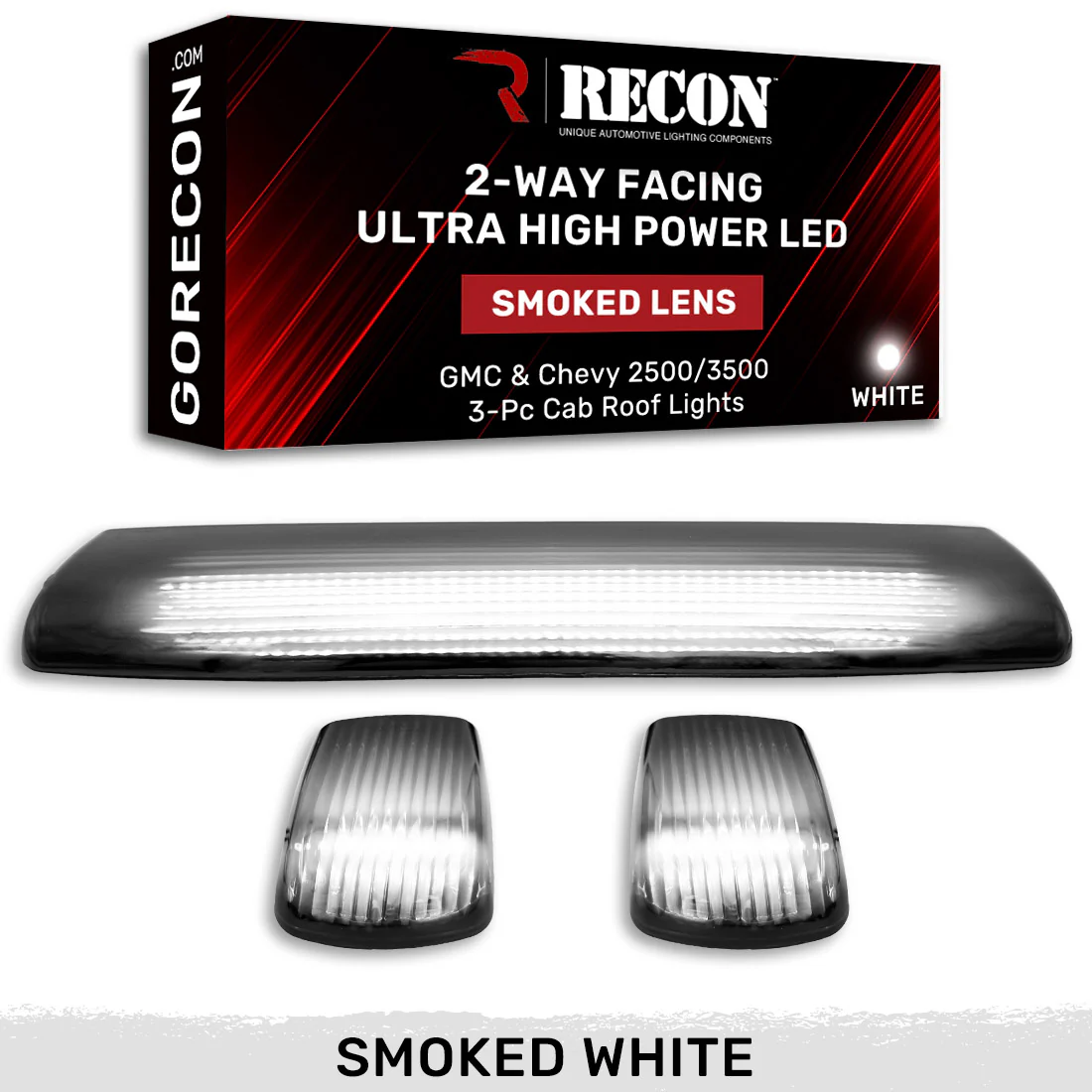GMC & Chevy 15-19 Heavy-Duty 3 Piece Cab Roof Light Kit 2-Way Front & Rear Facing Ultra High-Power LEDs - Multiple Lens & Colors - Image 42