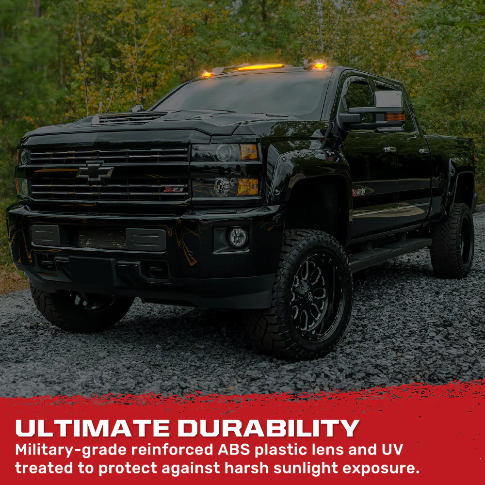 GMC & Chevy 15-19 Heavy-Duty 3 Piece Cab Roof Light Kit 2-Way Front & Rear Facing Ultra High-Power LEDs - Multiple Lens & Colors - Image 51