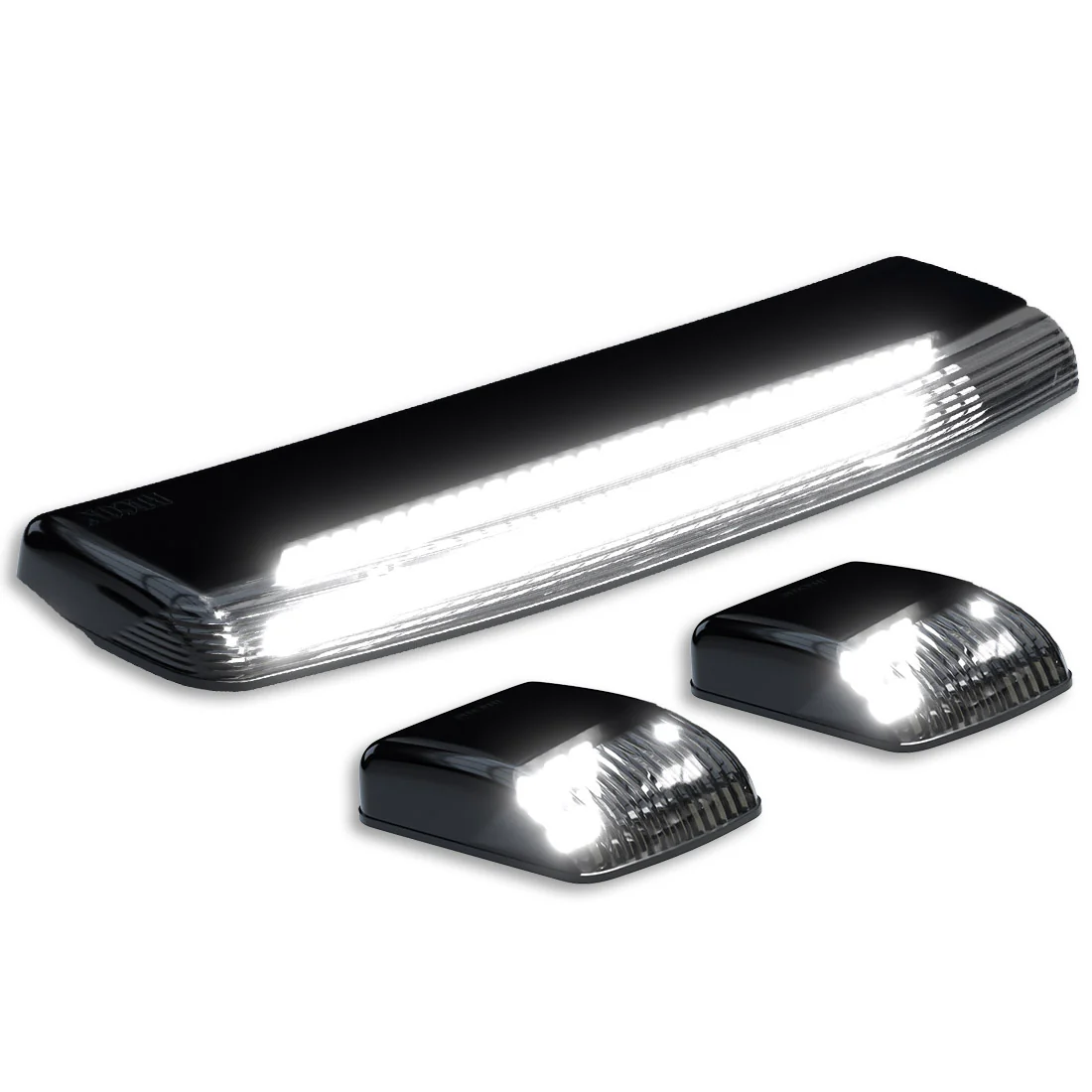 GMC & Chevy 15-19 3-Piece Cab Roof Light Kit Strobe LED White & Amber - Multiple Lens - Image 19