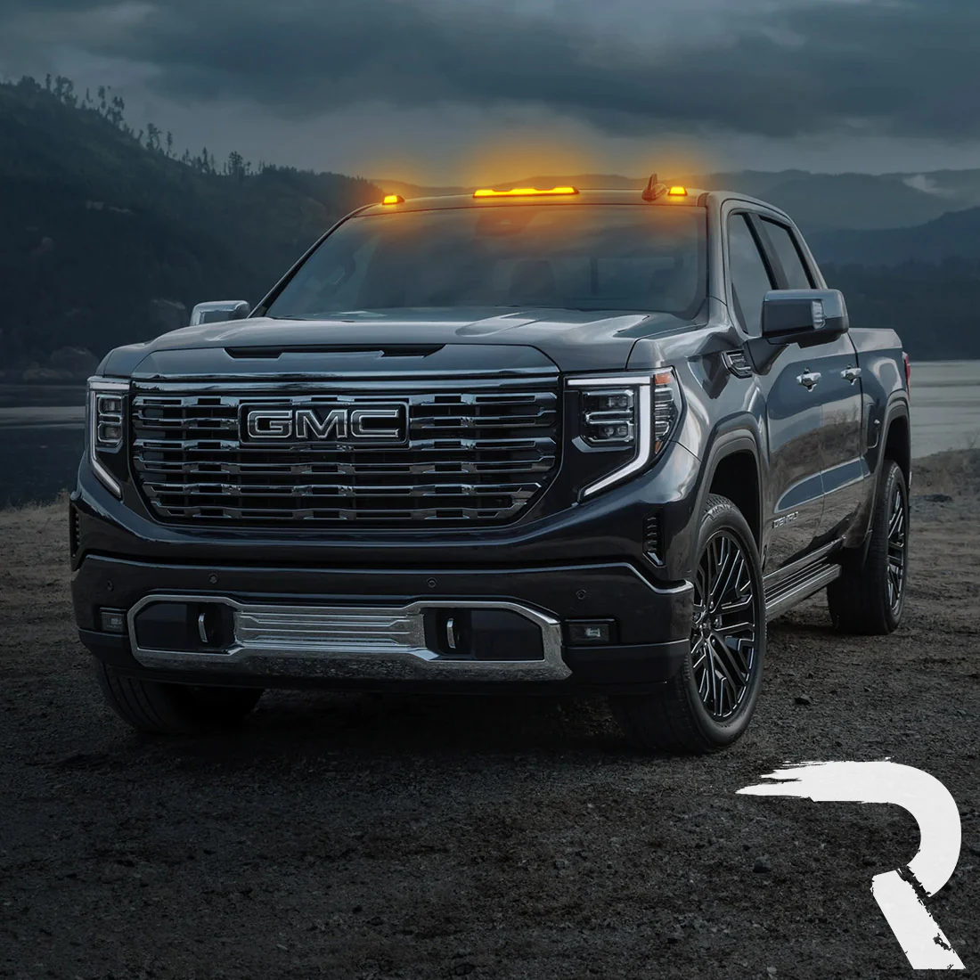 GMC & Chevy 20-24 (4th GEN Body Style) Heavy-Duty (3-Piece Set) Amber Cab Roof Light Lens with Amber LED’s - (Attn: This cab light kit replaces OEM factory installed cab roof lights) - Image 14
