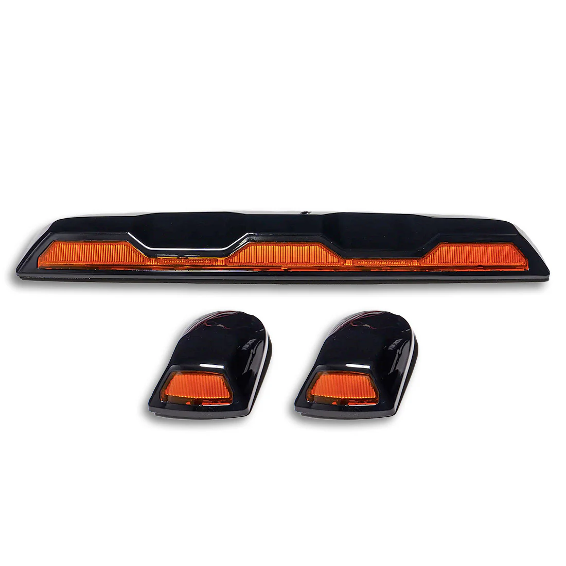 GMC & Chevy 20-24 (4th GEN Body Style) Heavy-Duty (3-Piece Set) Amber Cab Roof Light Lens with Amber LED’s - (Attn: This cab light kit replaces OEM factory installed cab roof lights) - Image 15
