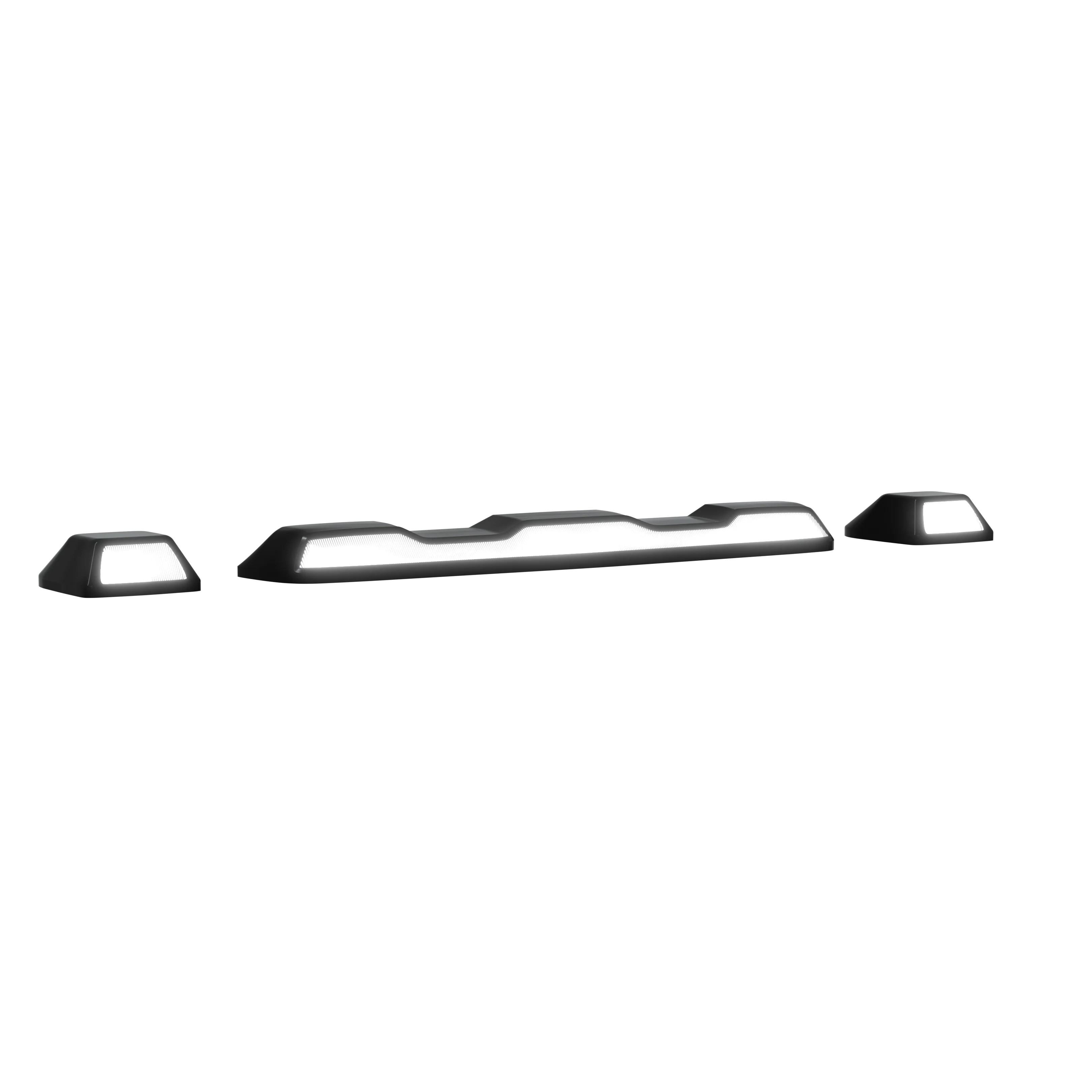 GMC & Chevy 20-25 (4th GEN Body Style) Heavy-Duty (3-Piece Set) Smoked Cab Roof Light Lens with White LEDs - (ATTN: For models that DID NOT come with factory cab roof lights) - Image 14