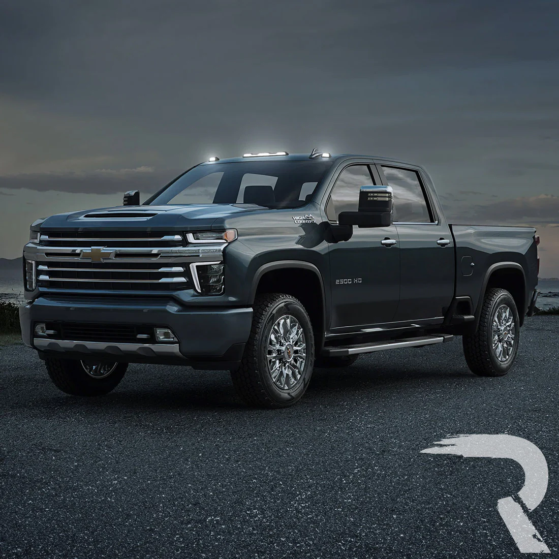 GMC & Chevy 20-25 (4th GEN Body Style) Heavy-Duty (3-Piece Set) Smoked Cab Roof Light Lens with White LEDs - (ATTN: For models that DID NOT come with factory cab roof lights) - Image 7
