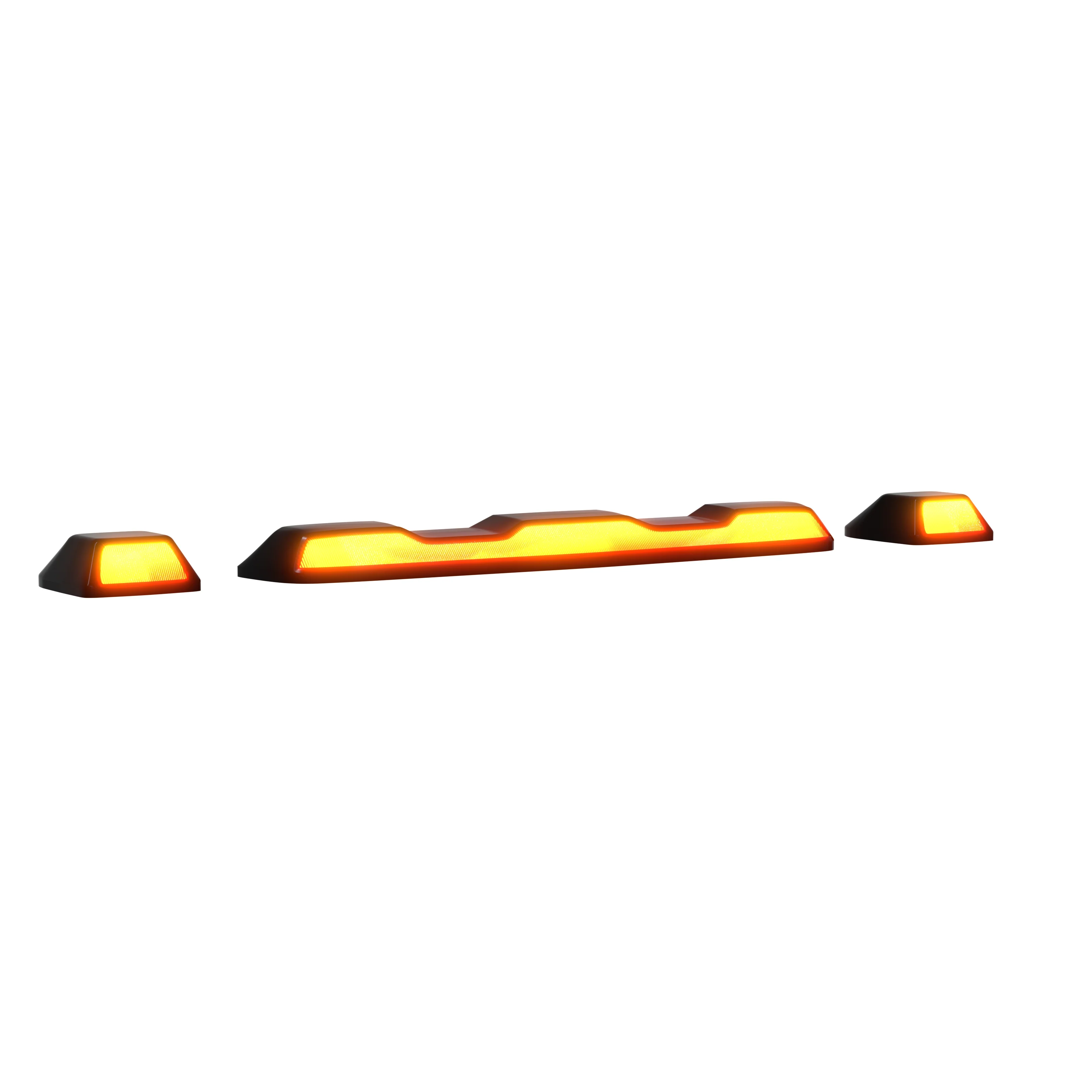 GMC & Chevy 20-25 (4th GEN Body Style) Heavy-Duty (3-Piece Set) Smoked Cab Roof Light Lens with Amber LED’s - (Attn: This cab light kit replaces OEM factory installed cab roof lights) - Image 17