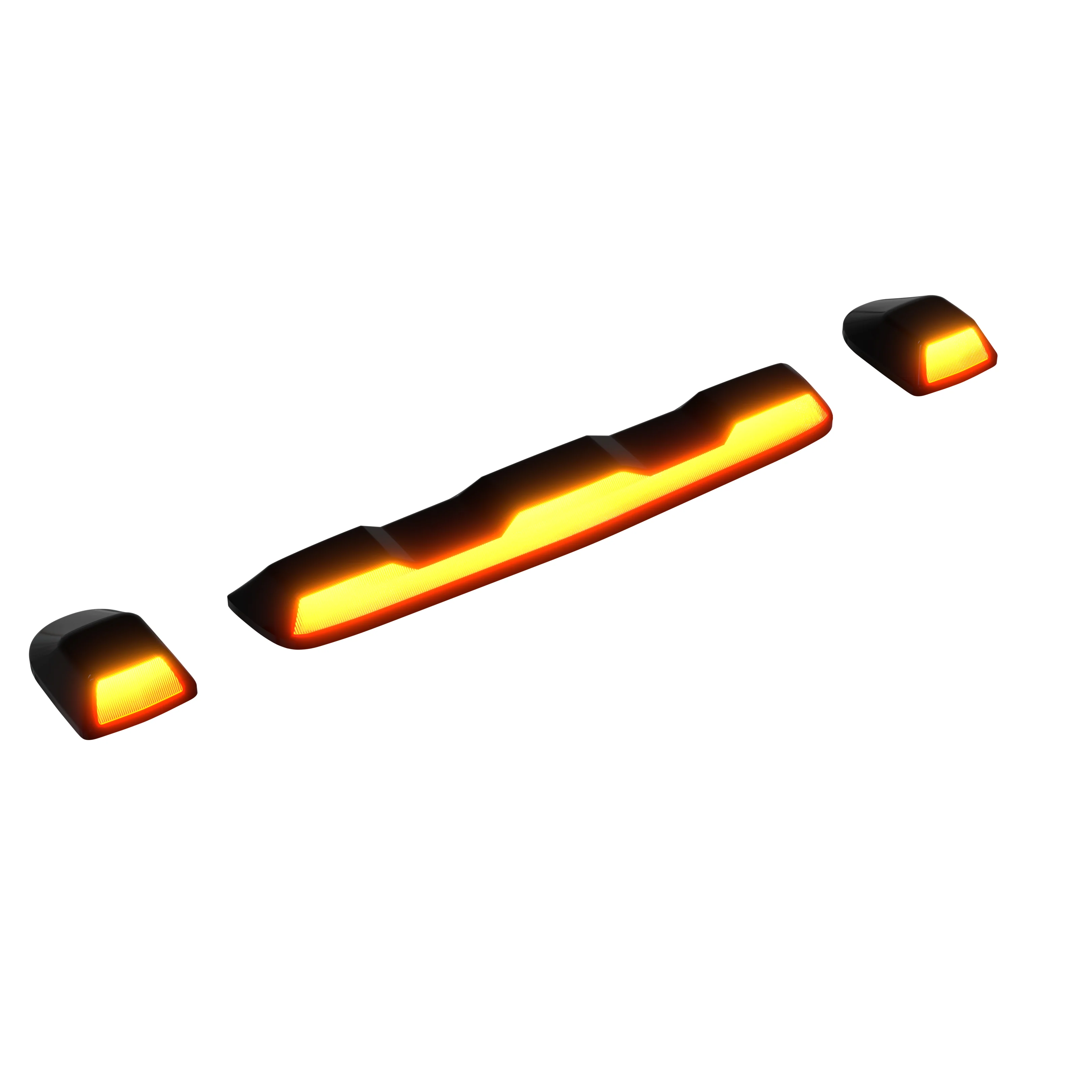 GMC & Chevy 20-25 (4th GEN Body Style) Heavy-Duty (3-Piece Set) Smoked Cab Roof Light Lens with Amber LED’s - (Attn: This cab light kit replaces OEM factory installed cab roof lights) - Image 21