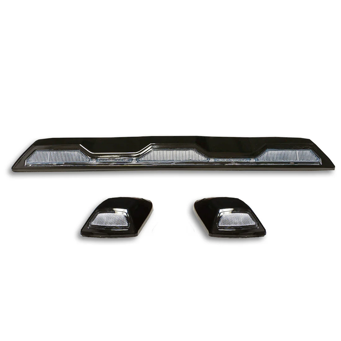 GMC & Chevy 20-25 (4th GEN Body Style) Heavy-Duty (3-Piece Set) Clear Cab Roof Light Lens with Amber LED’s - (Attn: Replaces OEM factory cab roof lights) - Image 15