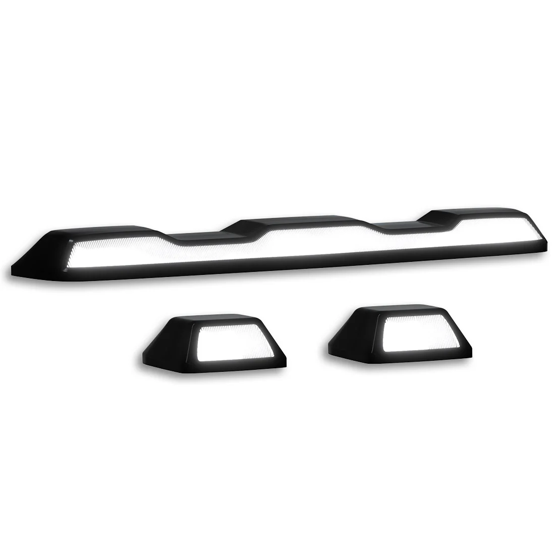 GMC & Chevy 20-25 (4th Gen) Heavy-Duty (3-Piece Set) Cab Roof Light Set 2-Way Front & Rear Facing Ultra High-Power White LEDs - (ATTN: This cab light kit replaces Factory/OEM installed cab roof lights) - Multiple Lens - Image 11