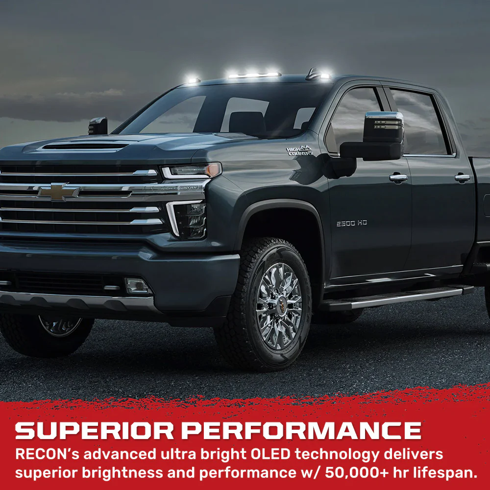 GMC & Chevy 20-25 (4th Gen) Heavy-Duty (3-Piece Set) Cab Roof Light Set 2-Way Front & Rear Facing Ultra High-Power White LEDs - (ATTN: This cab light kit replaces Factory/OEM installed cab roof lights) - Multiple Lens - Image 21