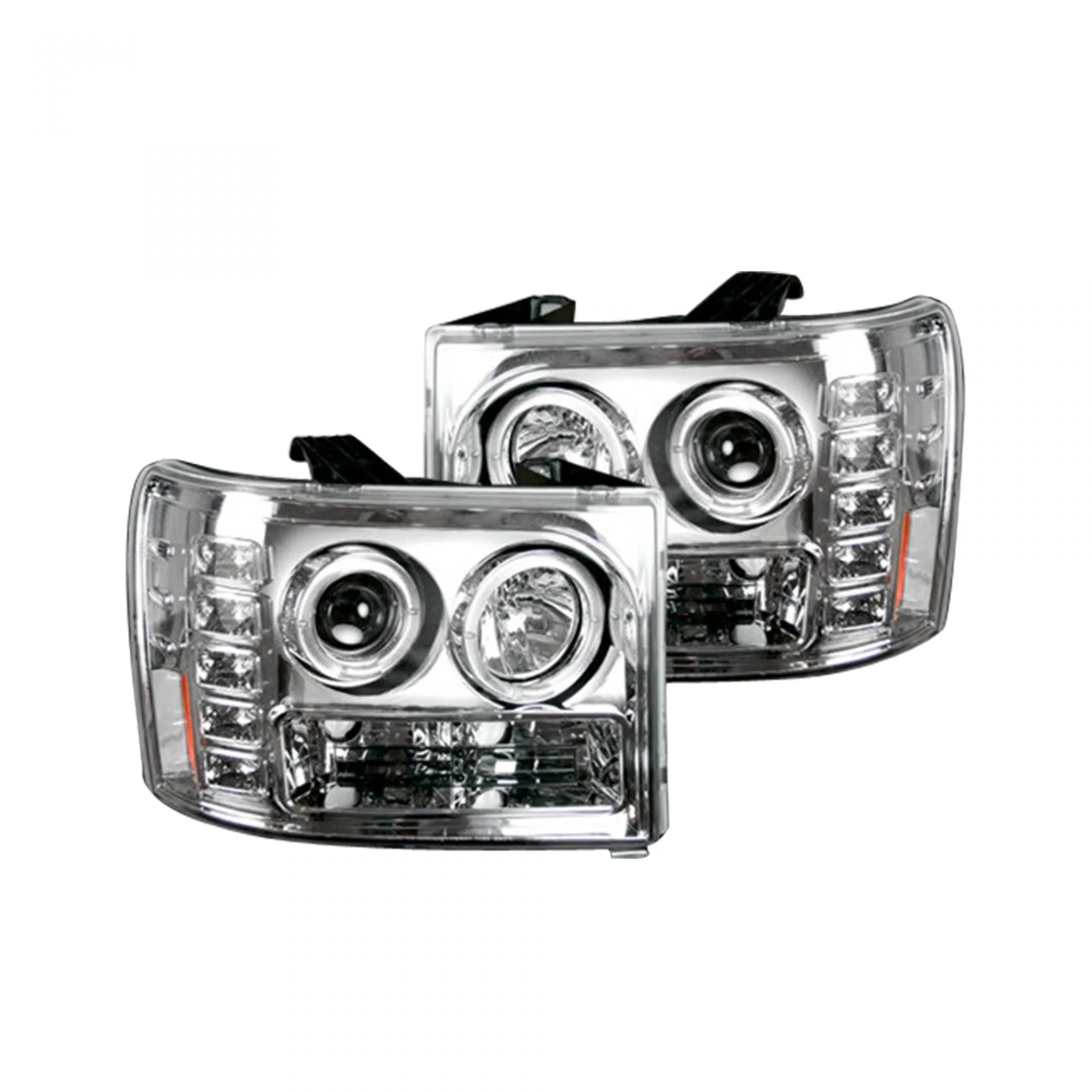 GMC Sierra 07-13 Projector Headlights in Clear/Chrome