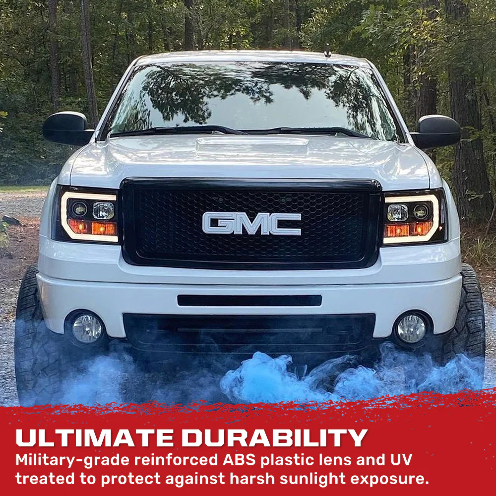 GMC Sierra 07-13 Projector Headlights OLED Halos & DRL - Multiple Styles - Image 11