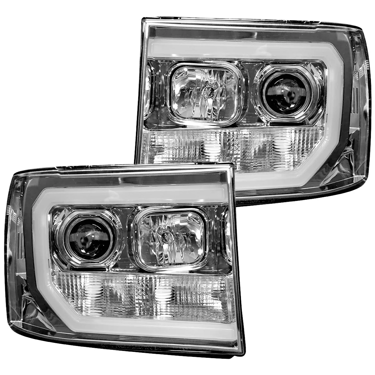 GMC Sierra 07-13 Projector Headlights OLED Halos & DRL - Multiple Styles - Image 22