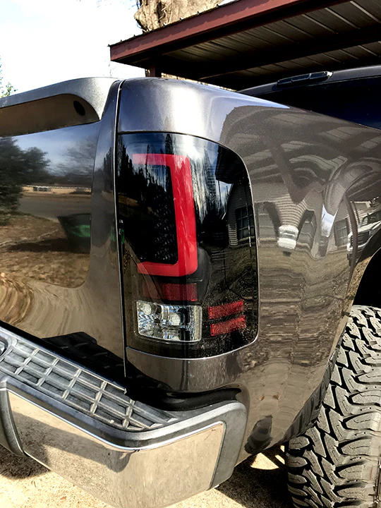 GMC Sierra 07-13 (Single Wheel Trucks) Tail Lights Ultra Bright OLED Running DRL Lights - Multiple Lens - Image 13