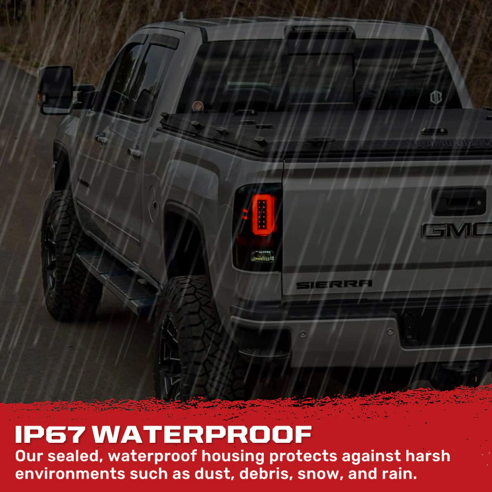GMC Sierra 2500/3500 16-19 (Fits Single Wheel & Replaces Factory LED Style Only) Tail Lights OLED in Multiple Lens - Image 17