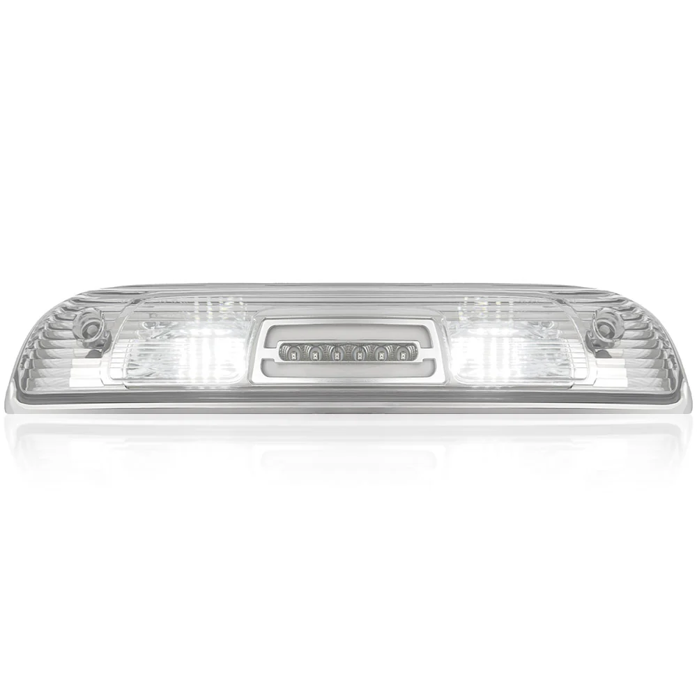 GMC & Chevy 14-18 Sierra & Silverado 1500 (3rd Gen) - Ultra High Power Red LED 3rd Brake Light Kit w/ Ultra High Power CREE XML White LED Cargo Lights - Clear Lens - Image 3