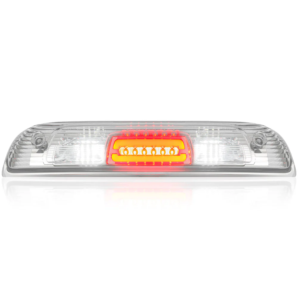 GMC & Chevy 14-18 Sierra & Silverado 1500 (3rd Gen) - Ultra High Power Red LED 3rd Brake Light Kit w/ Ultra High Power CREE XML White LED Cargo Lights - Clear Lens - Image 4