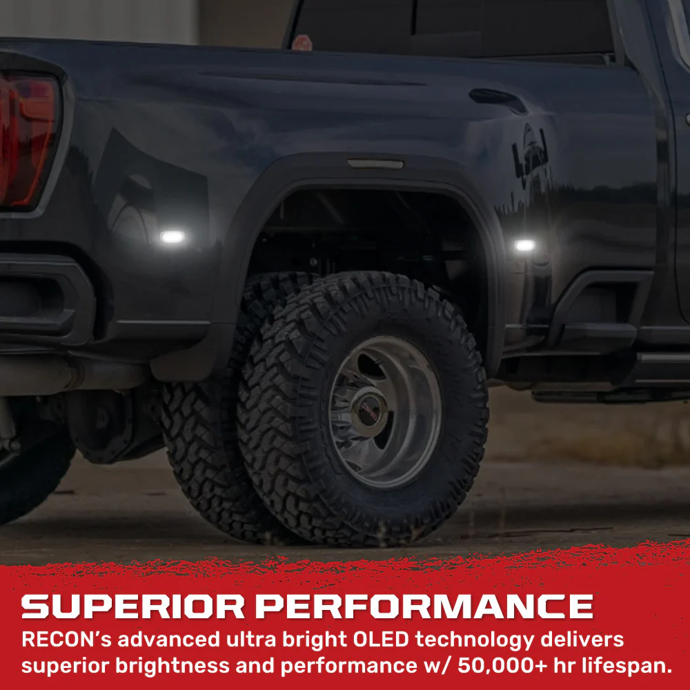 GMC Sierra & Chevy Silverado 15-25 (3rd & 4th Gen) Dually Fender Lights (4-Piece Set) - Multiple Lens & Colors - Image 12