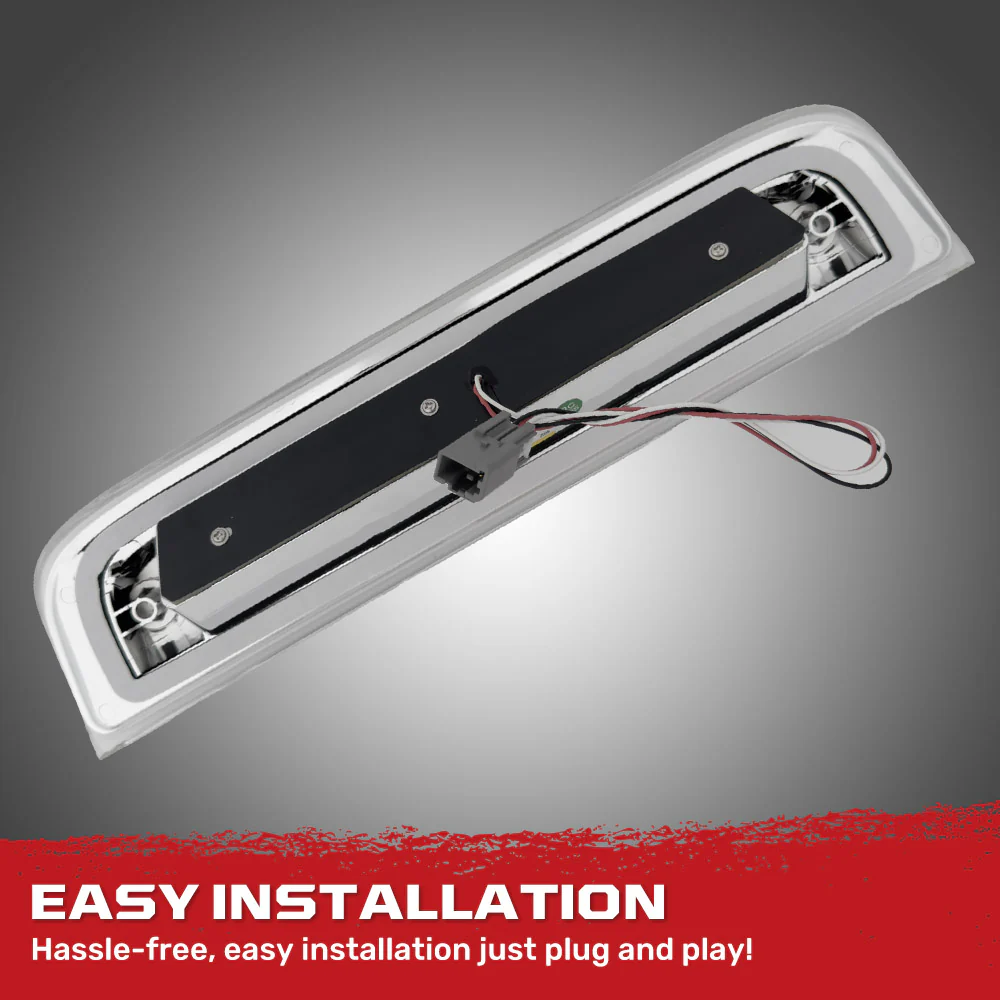 GMC Sierra & Chevy Silverado (3rd GEN) 1500 14-18 Red LED 3rd Brake Light Kit with White LED Cargo Lights - Clear Lens - Image 10