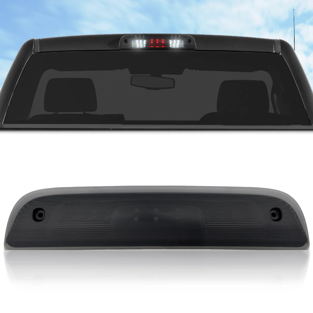 GMC Sierra & Chevy Silverado 3rd GEN 1500 14-18 Red LED 3rd Brake Light Kit with White LED Cargo Lights with Smoked Lens