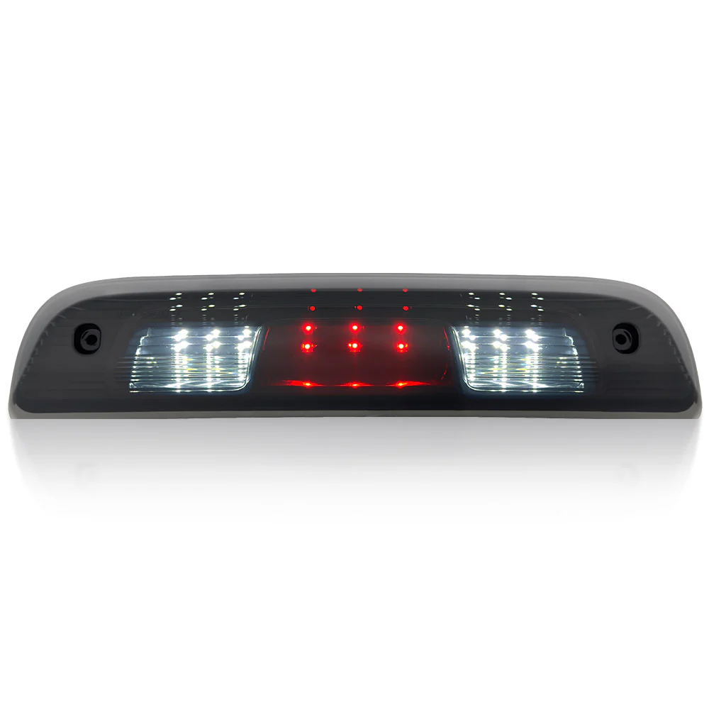 GMC Sierra & Chevy Silverado 3rd GEN 1500 14-18 Red LED 3rd Brake Light Kit with White LED Cargo Lights with Smoked Lens - Image 2