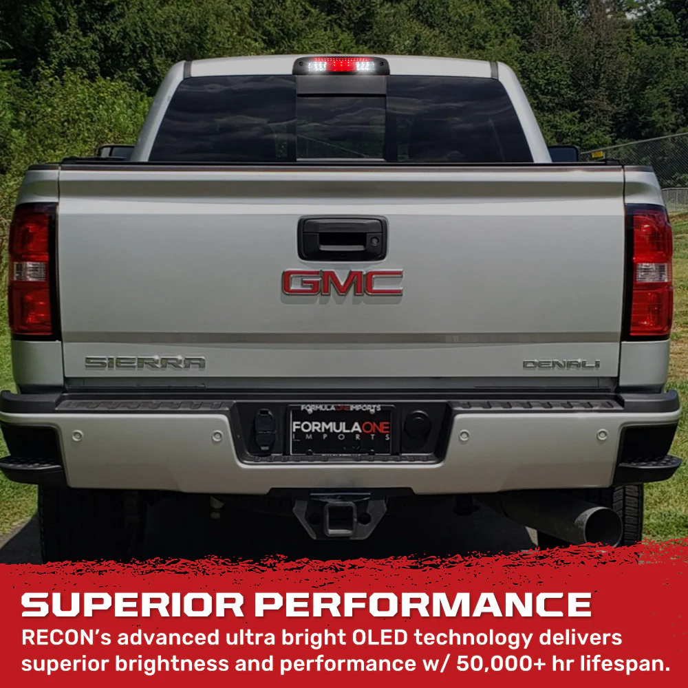 GMC Sierra & Chevy Silverado 3rd GEN 1500 14-18 Ultra High Power SCANNING Red LED 3rd Brake Light w/ High Power CREE XML White LED Cargo Lights - Smoked Lens - Image 5