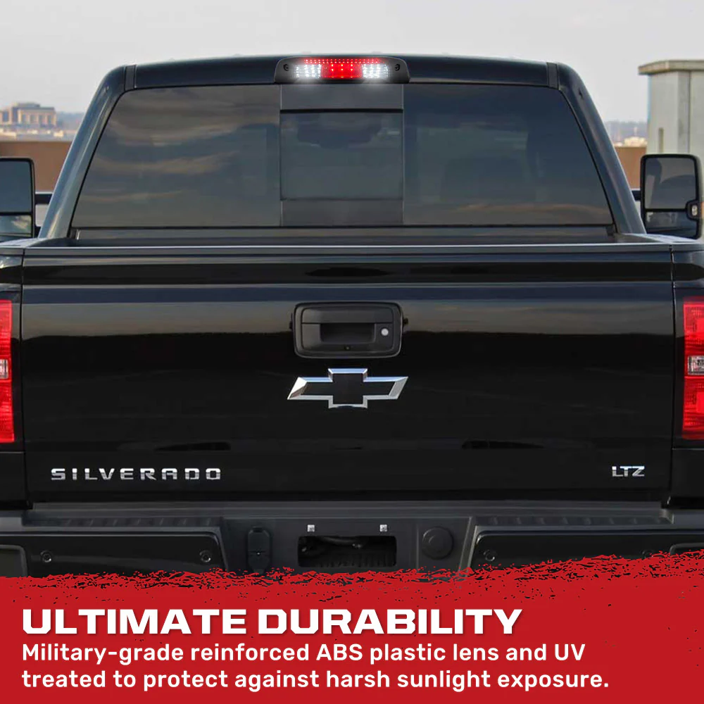GMC Sierra & Chevy Silverado 3rd GEN 1500 14-18 Ultra High Power SCANNING Red LED 3rd Brake Light w/ High Power CREE XML White LED Cargo Lights - Smoked Lens - Image 6